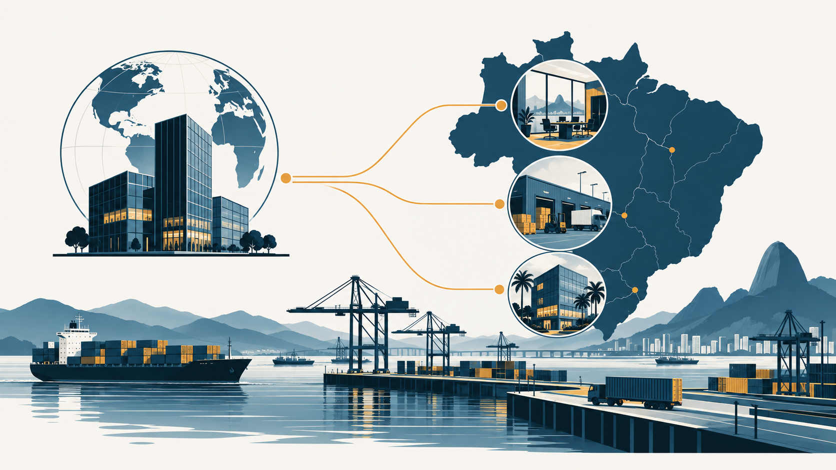 Brazil market entry routes comparison illustration