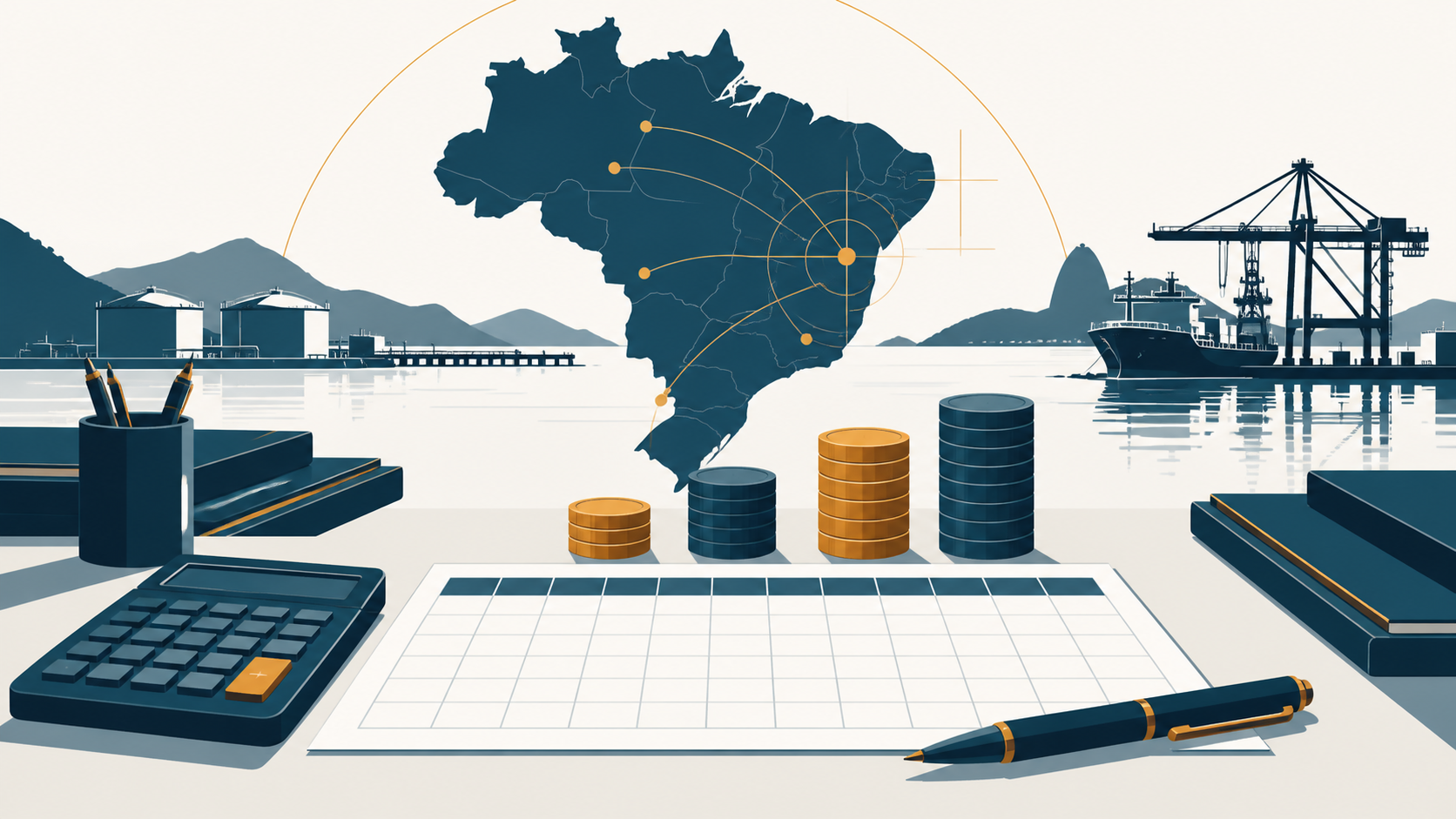 Brazil oil and gas market entry year-one budget illustration